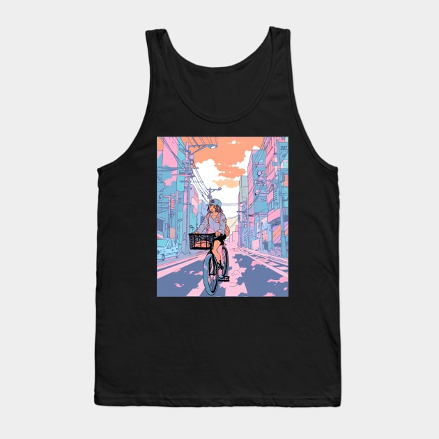 City Pedal Dreams Tank Top by BariumBandit